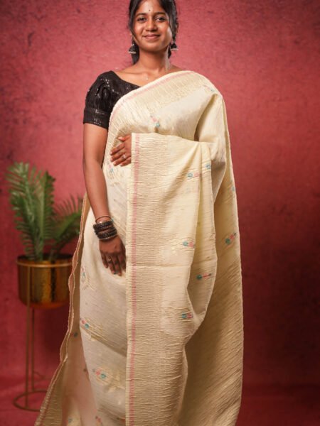 BANARASEE CRUSH COTTON SAREE